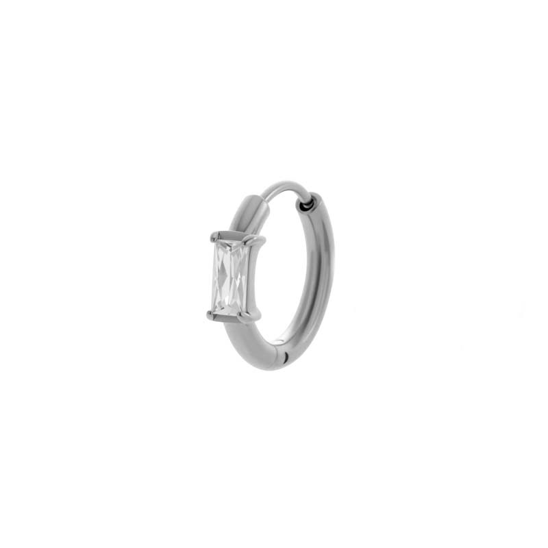 Boucles D'Oreilles Créoles Pour Femme, En Acier Inoxydable Doré, Avec Zircon Et Motif Cœur (1 Pièce).
