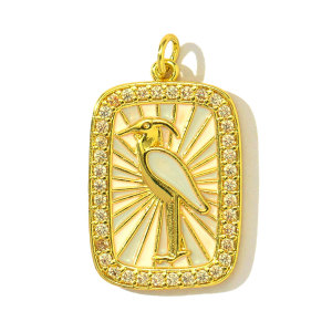 Pendentif Femme Diy En Acier Inoxydable Étanche Couleur Or, Motif Animal (1 Pièce) h5