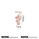 Petit pendentif goutte d'huile double face en or - hippocampe rose Image77