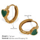 Petites boucles d'oreilles goutte d'huile verte Image9