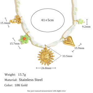Colliers Pendentifs Pour Femmes En Acier Inoxydable Étanche Sweet Turtle De La Série Romantic h5 Image2