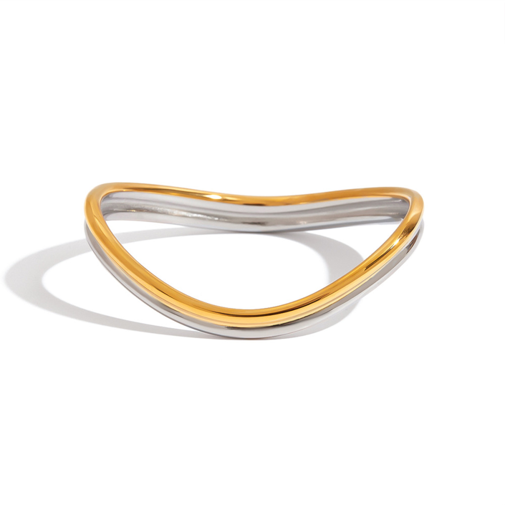 Bracelet Classique Irrégulier En Acier Inoxydable Étanche Pour Femme (1 Pièce) 