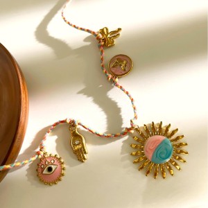Collier Pendentif Tournesol En Acier Inoxydable Étanche Couleur Or h5 Image3