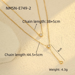 Colliers Superposés Pour Femmes, En Acier Inoxydable Imperméable, Couleur Or, De La Marque Daily Chain h5 
