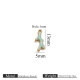 Pendentif goutte d'huile double face doré - branche verte Image64