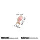 Petit pendentif goutte d'huile double face en or - petit poisson rose Image53