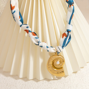 Collier Pendentif Coquillage En Tissu 1 Pièce h5 Image3