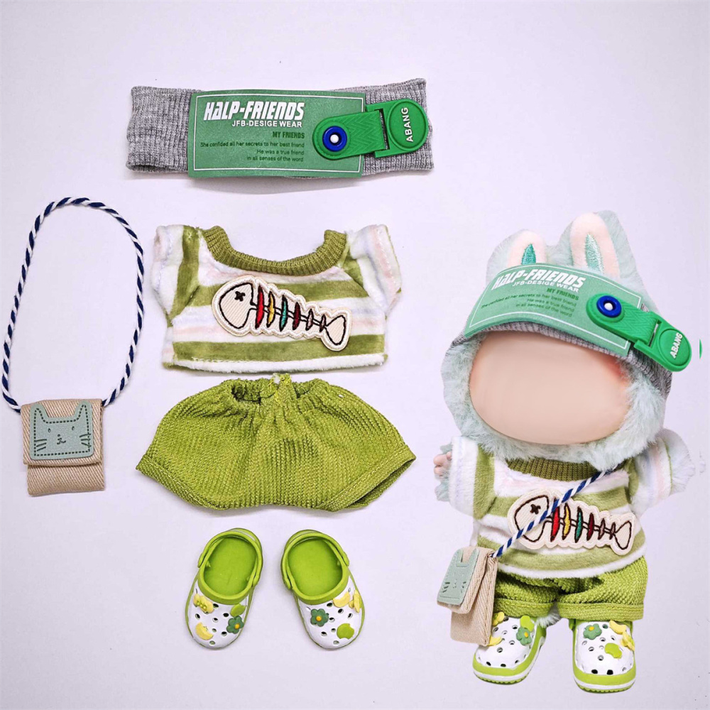 Ensemble De Vêtements Verts Mignons Pour Poupées (Sans Poupée) h5Image2
