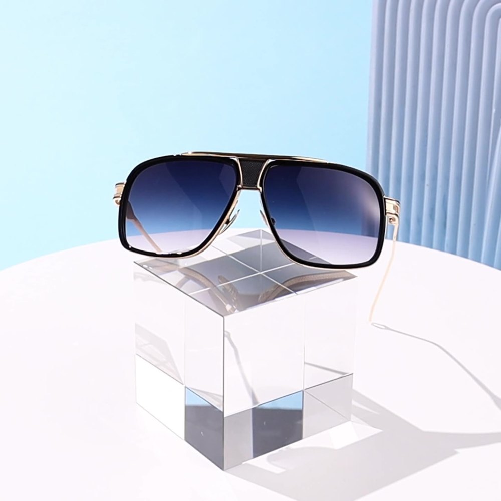 1 Paire De Lunettes De Soleil Simples Pour Femmes, Couleur Unie Et Décontractée Image3