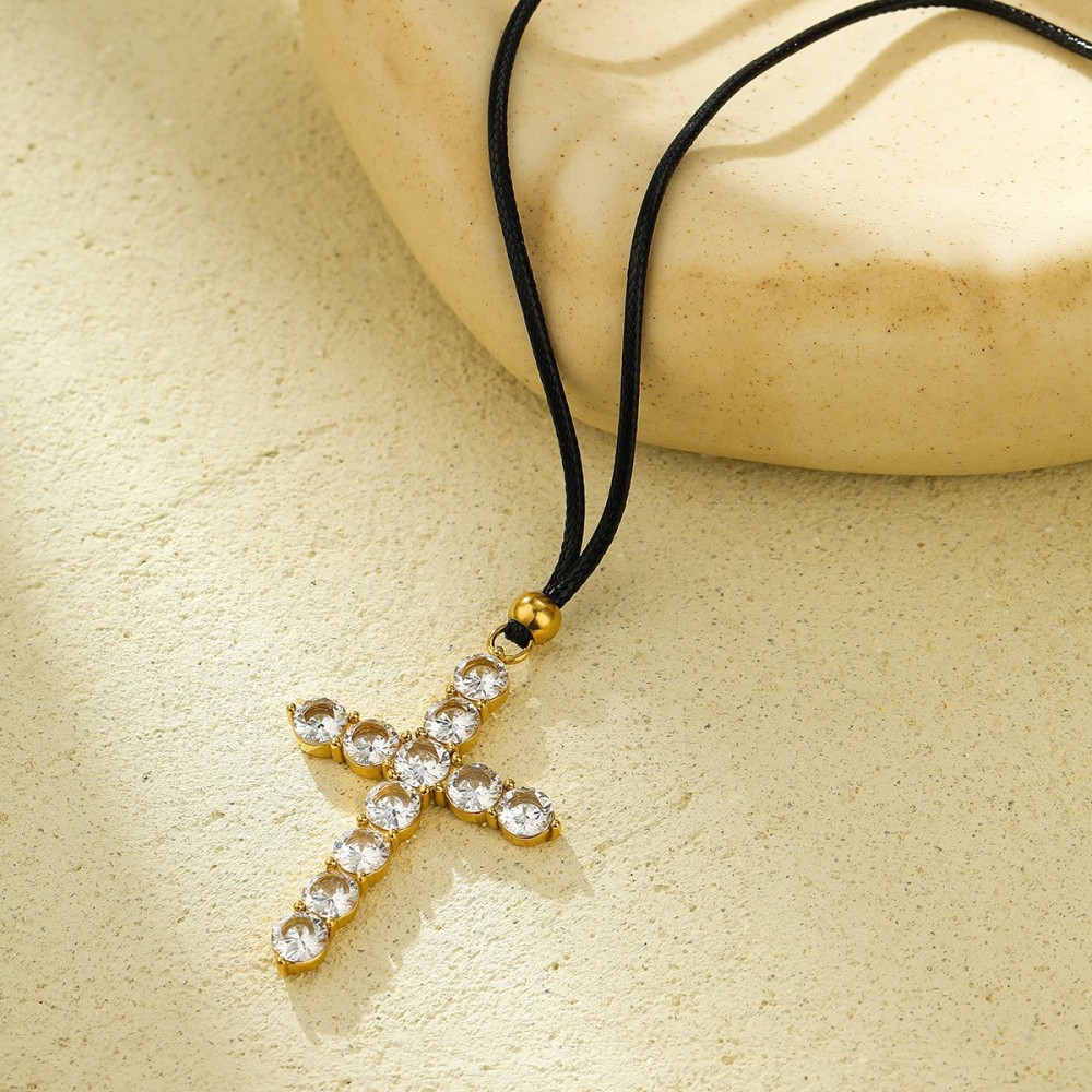 Colliers Pendentifs Rétro En Acier Inoxydable, Étanches, Couleur Or, Pour Femmes Image3