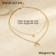 Collier double couche en or