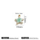 Pendentif goutte d'huile double face en or - étoile à cinq branches verte Image48