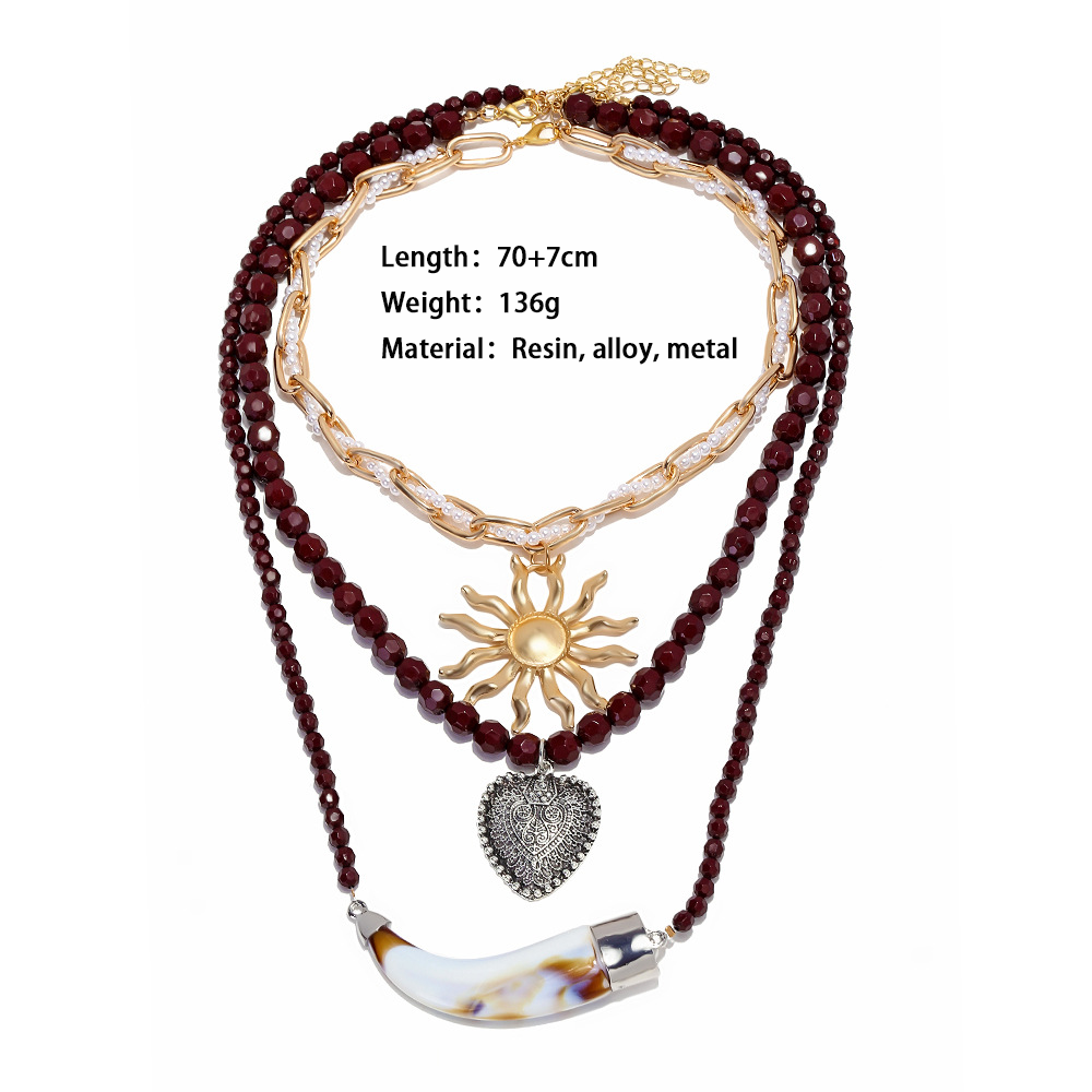 1 Ensemble De Collier De Perles Tendance 