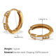 Boucles d'oreilles goutte d'huile blanche en or Image11