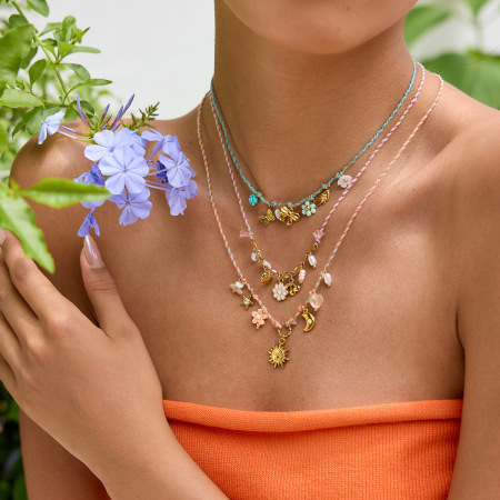 Collier tressé à fleurs de vacances (1 pièce) 2