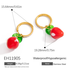 Boucles D'Oreilles Pour Femmes Faites À La Main, Série Romantique, Fruits h5 Image2