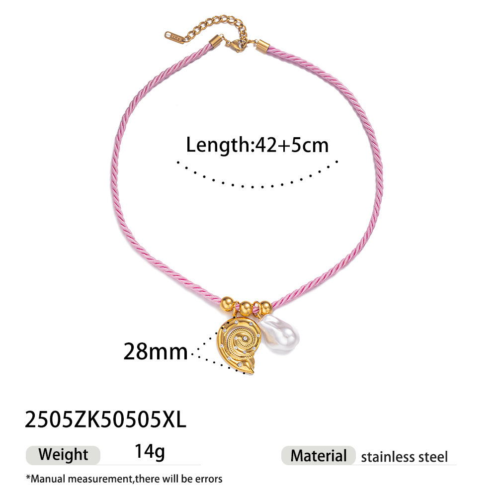 Collier Tressé En Acier Inoxydable Couleur Or, Étanche, 1 Pièce