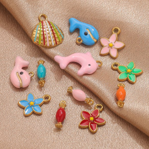 Pendentif Dauphin Pour Femme, En Acier Inoxydable Étanche, Couleur Or (1 Pièce) h5 Image3