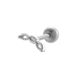 Boucles D'Oreilles Piercing Pour Femme, 1 Pièce, Croix Brillante, Cuivre, Couleur Or, Zircon h5