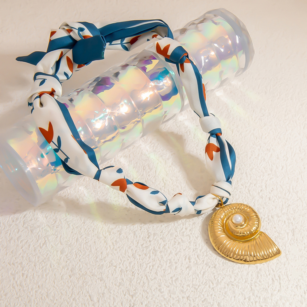 Collier Pendentif Coquillage En Tissu 1 Pièce Image5