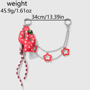 1 Breloque De Sac En Cuir En Forme De Cactus h5 Image2