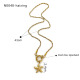 Collier étoile de mer en or Image3