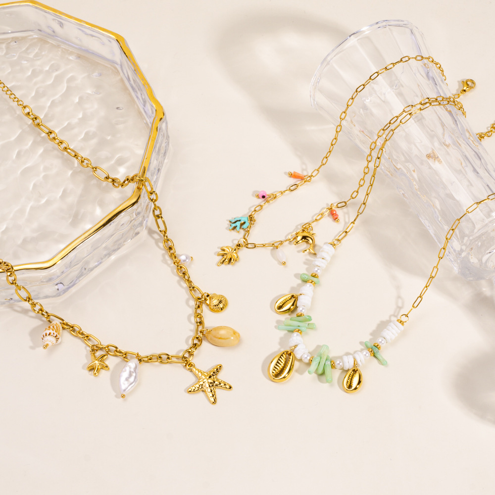 1 Paire De Colliers Pendentifs Tortues Diy En Acier Inoxydable Étanche Pour Femmes, Collection Romantique Image2