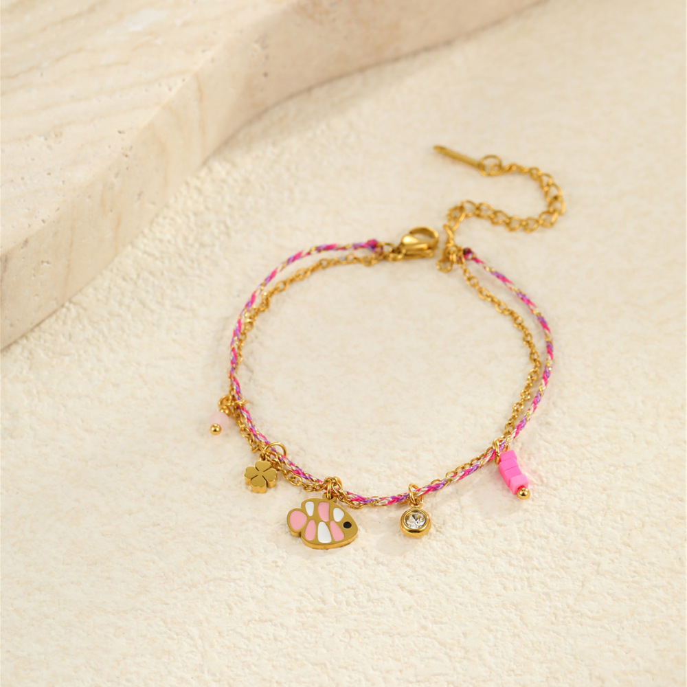 Bracelets À Breloques Pour Femmes, Simples, En Acier Inoxydable, Étanches, Avec Motifs D'Animaux De Vacances Image3