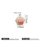 Pendentif goutte d'huile double face doré - poudre de gâteau + rouge Image40