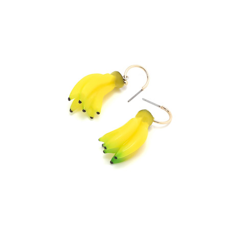 1 paire de jolies boucles d'oreilles pendantes en résine en forme de banane 2