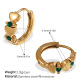Petites boucles d'oreilles diamant vert Image4