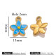 Pendentif Fleur à Cinq Feuilles - Bleu Image9