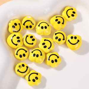 1 Pièce De Perles En Céramique À Visage Souriant, Série Simple h5 Image4