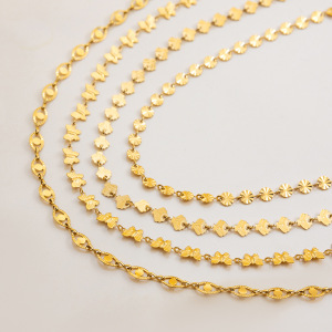 Collier Chaîne Femme Classique En Acier Inoxydable, Couleur Or, Imperméable, Orné D'Un Coquillage (1 Pièce) h5 Image3