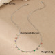 Collier de perles rondes en acier et diamants de couleur Image7