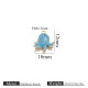 Petit pendentif doré double face dégoulinant d'huile - bleu pieuvre Image22