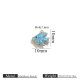 Pendentif goutte d'huile en or - Poisson rouge bleu Image14