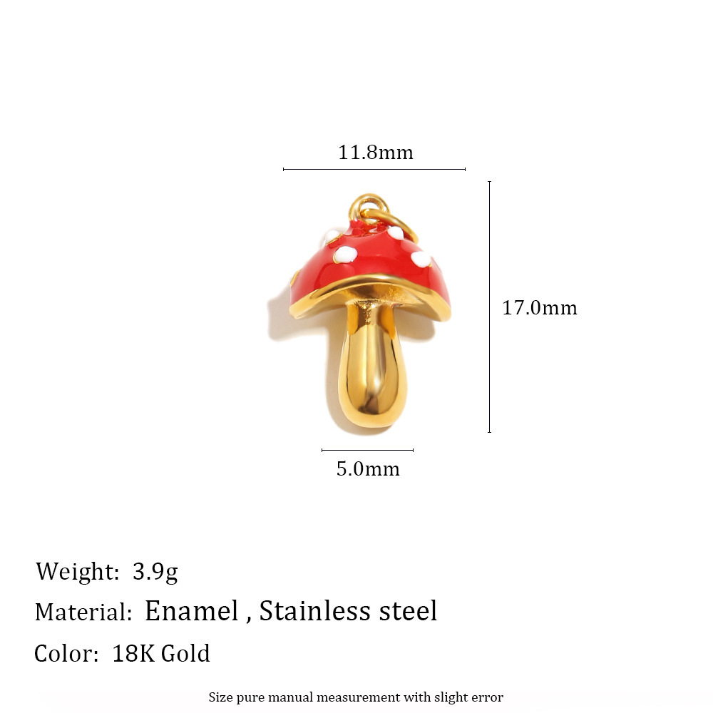 1 Paire De Pendentifs Pour Femme En Acier Inoxydable, Série Simple, Motif Plante Mignonne h5Image5