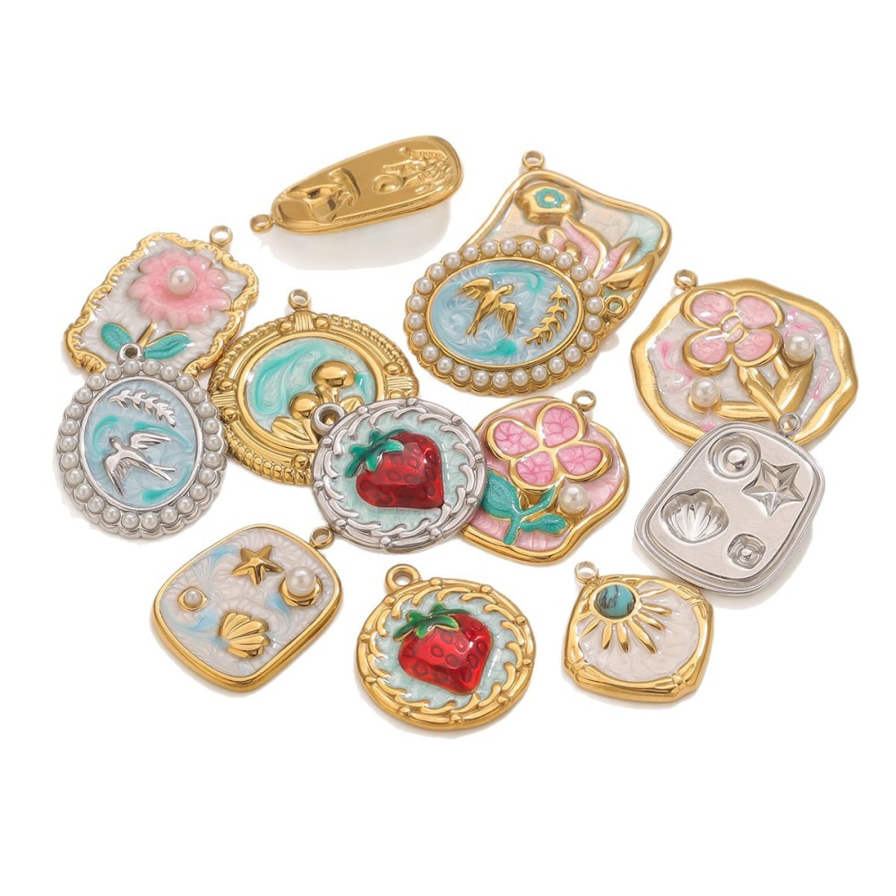 Pendentif Romantique À Faire Soi-Même En Acier Inoxydable Étanche Pour Femme (1 Pièce) Image5