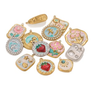 Pendentif Romantique À Faire Soi-Même En Acier Inoxydable Étanche Pour Femme (1 Pièce) h5 Image5