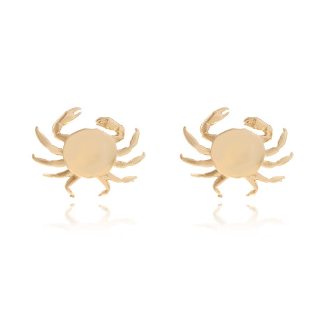1 paire de boucles d'oreilles à tige en alliage en forme de crabe