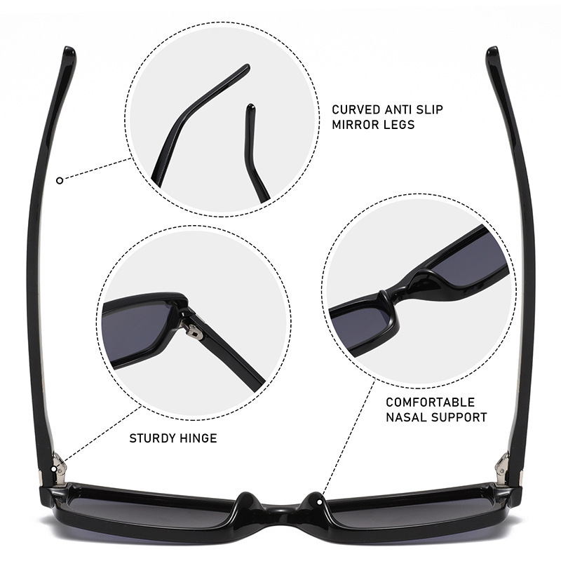 1 Paire De Lunettes De Soleil Pour Femme, Série Simple, Décontractées, Couleur Unie, Pc Image4