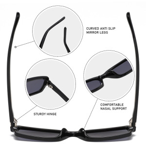 1 Paire De Lunettes De Soleil Pour Femme, Série Simple, Décontractées, Couleur Unie, Pc h5 Image4