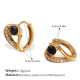 Petites boucles d'oreilles en zirconium noir Image5