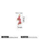 Pendentif double face en or avec goutte d'huile - branche d'arbre rouge Image58