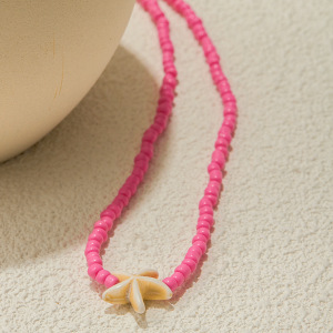 Collier Pendentif Femme En Acier Inoxydable Doré, Motif Coquillage, 1 Pièce h5 Image8