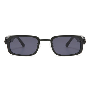 Lunettes De Soleil Pour Femmes En Métal De Couleur Unie Décontractées De La Série Simple h5 Image2