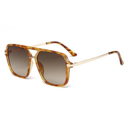 1 paire de lunettes de soleil tendance et décontractées à imprimé léopard pour femme
