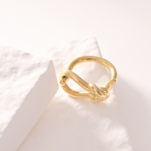 Bague Minimaliste Décontractée En Acier Inoxydable Doré, Étanche, 1 Pièce, Collection Simple Series. h5 Image4
