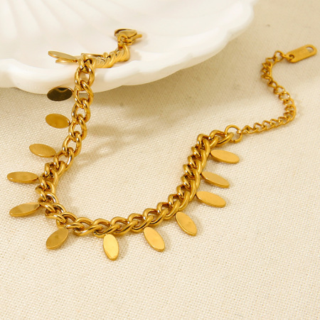 Bracelet Pour Femme Simple Series Daily Chain En Acier Inoxydable Étanche